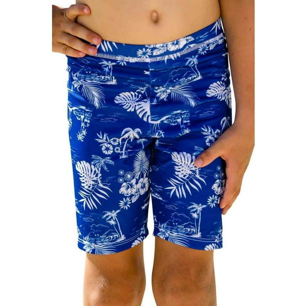 Sun Emporium Baby Boys Navy Aloha Print Swim Jammers 6-18M 